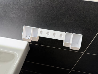 BrushDock Family Set L – Large family set for 4 people (no drilling required) 