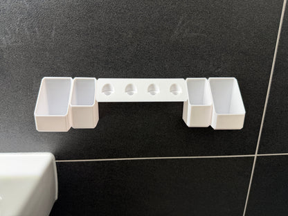 BrushDock Family Set L – Large family set for 4 people (no drilling required) 