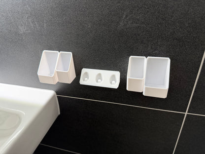 BrushDock Family Set S – Family set for 3 people (no drilling required) 