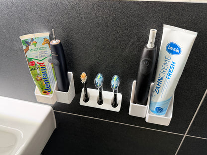 BrushDock Family Set S – Family set for 3 people (no drilling required) 