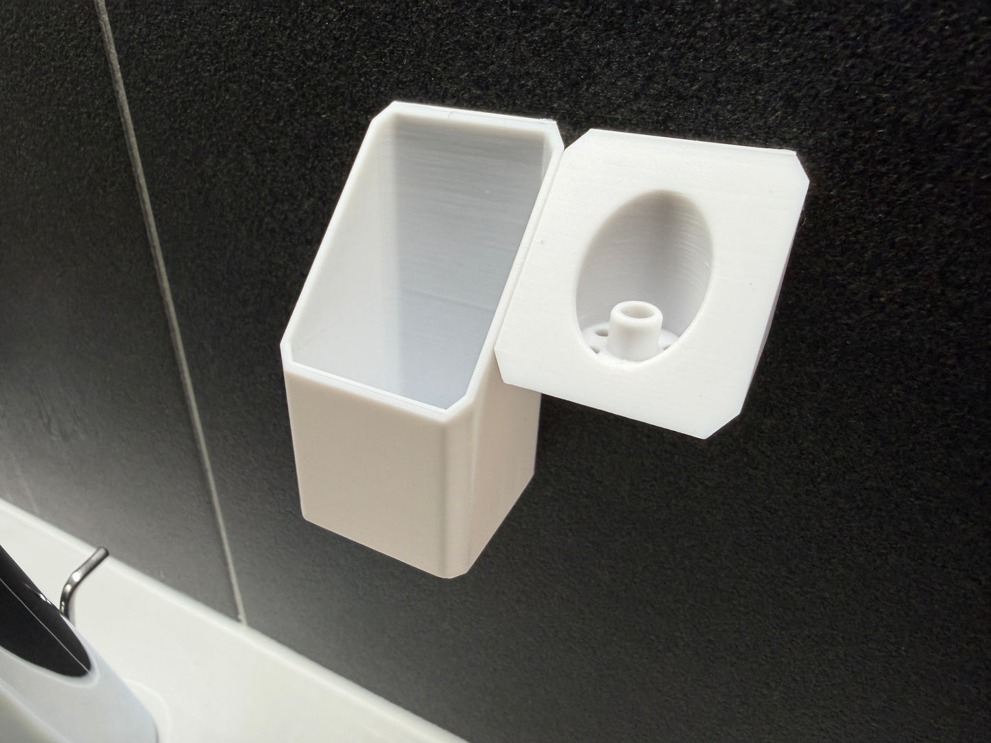 BrushDock Wall Set – Toothbrush &amp; Head Holder Wall Mount (No Drilling Required) 