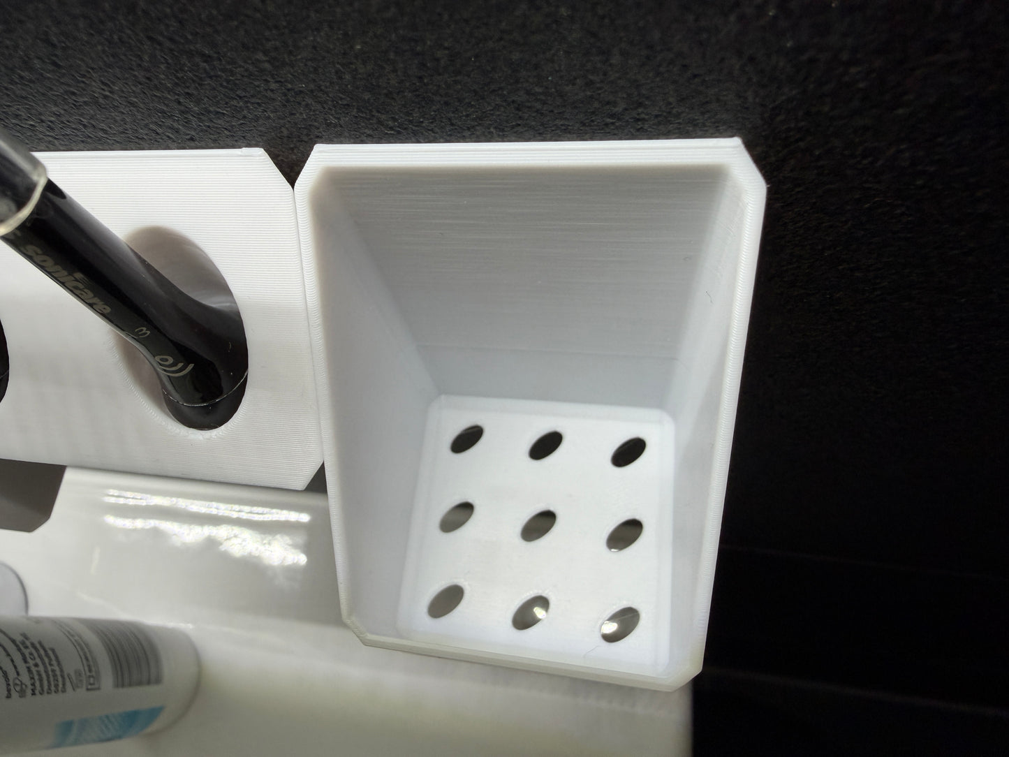 BrushDock Duo Set – Flexible wall mount set for couples (no drilling required) 