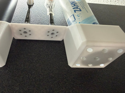 BrushDock Paste – Toothpaste Holder Wall Mount (No Drilling Required) 