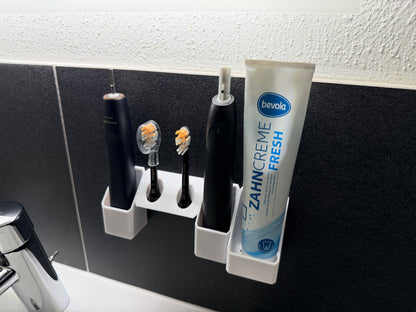 BrushDock Comfort Set – Wall Mount Set for Couples (No Drilling Required) 